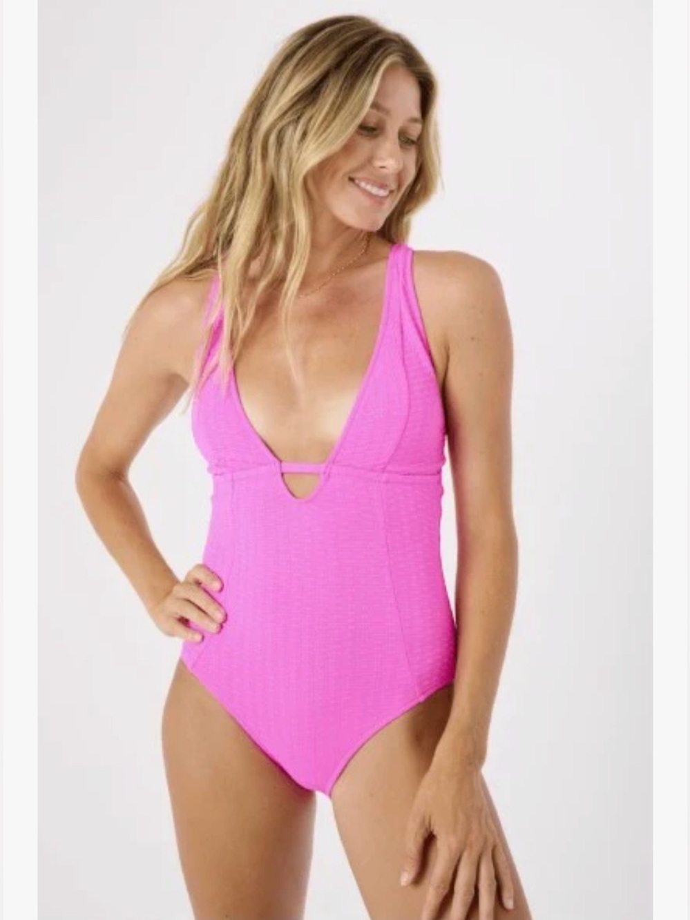 ROXY Womens Haleiwa Plunge One Piece Swimsuit